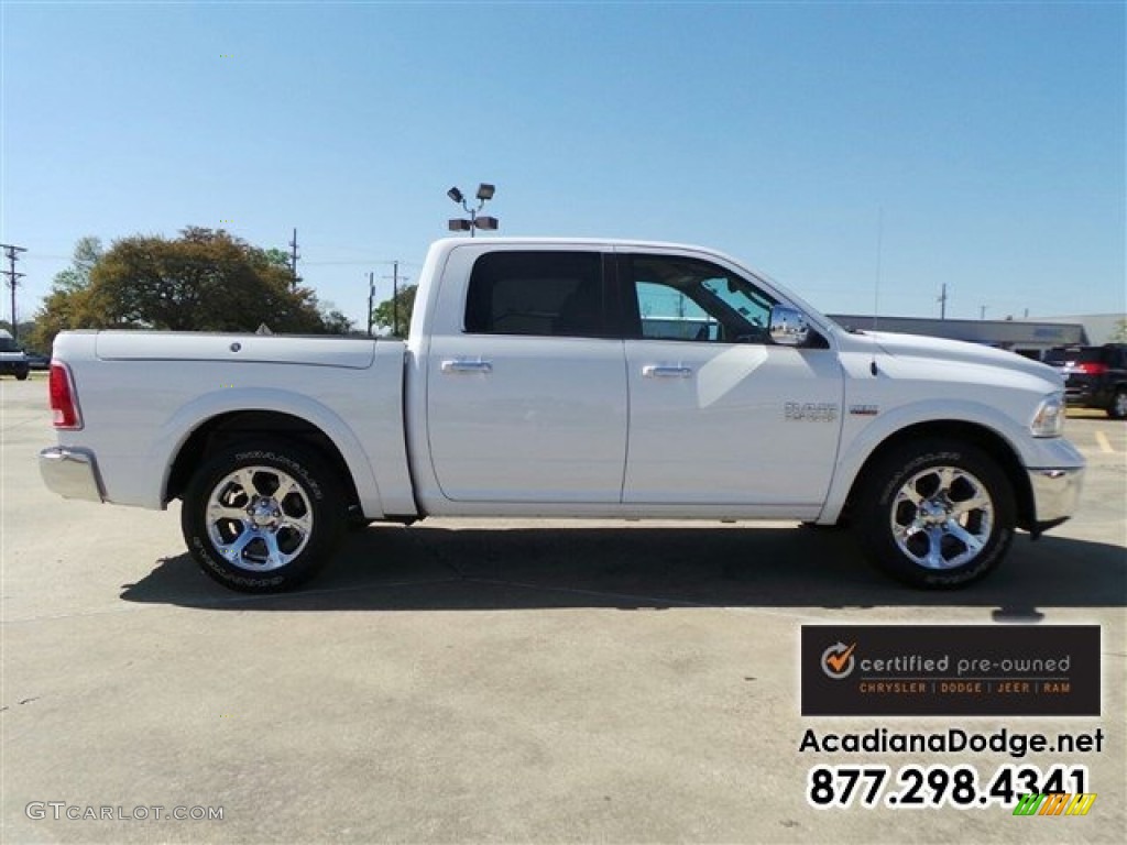 2014 1500 Laramie Crew Cab 4x4 - Bright White / Canyon Brown/Light Frost Beige photo #10