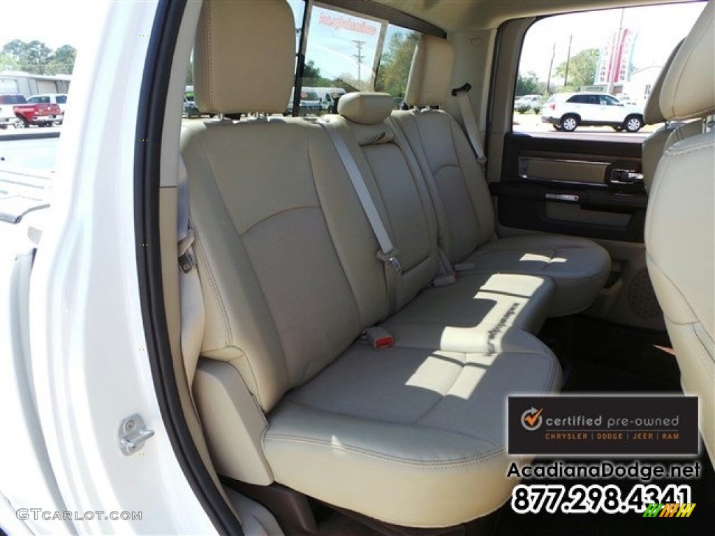 2014 1500 Laramie Crew Cab 4x4 - Bright White / Canyon Brown/Light Frost Beige photo #26