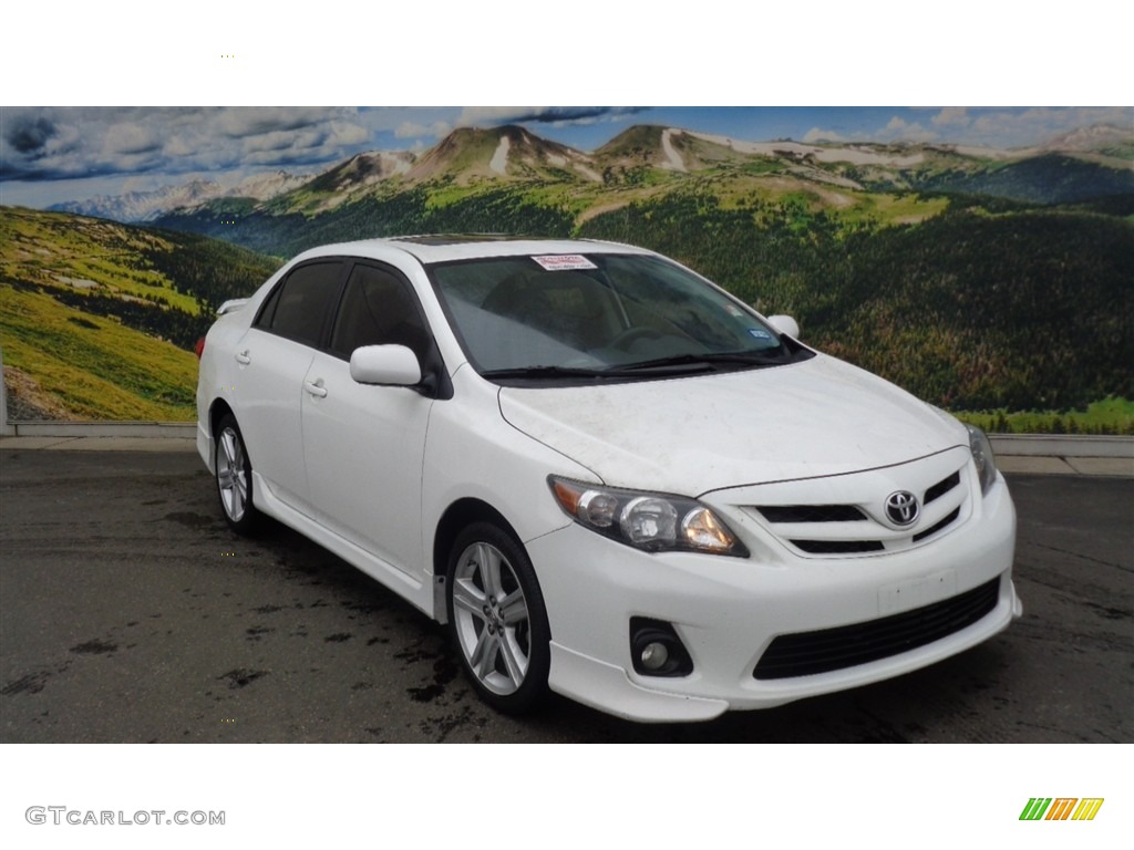2013 Corolla S - Super White / Dark Charcoal photo #1