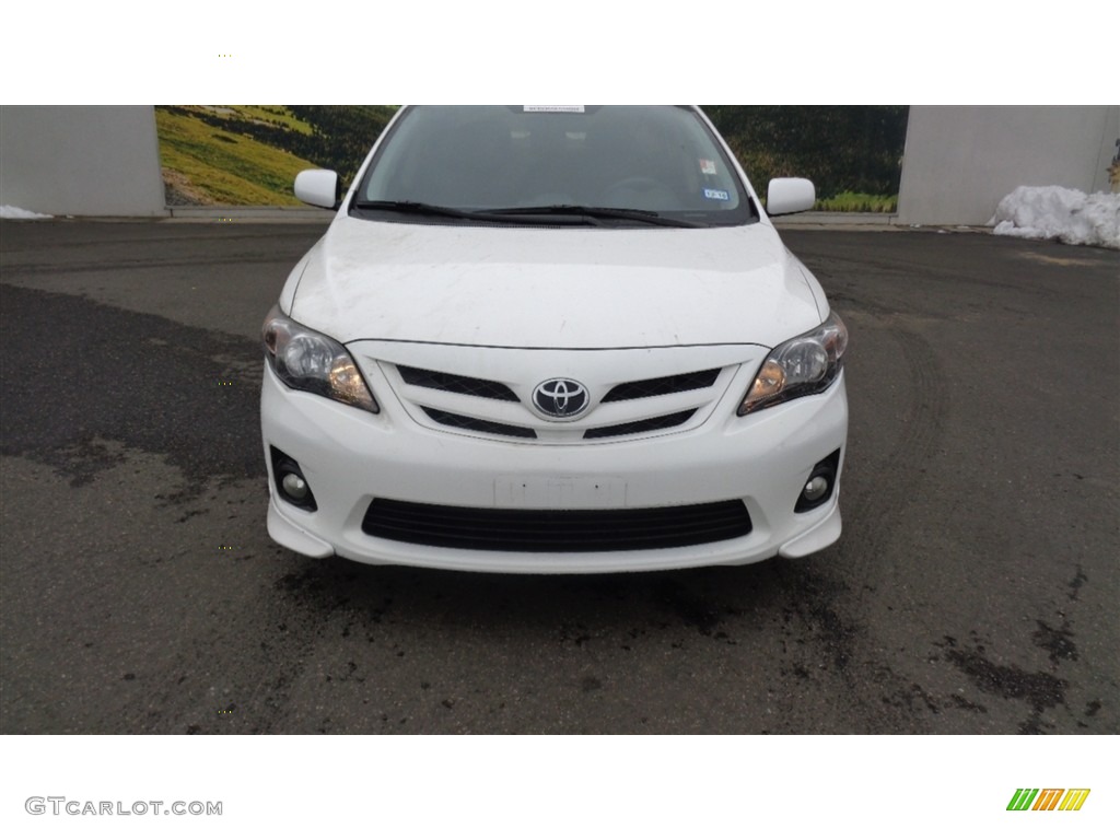 2013 Corolla S - Super White / Dark Charcoal photo #2