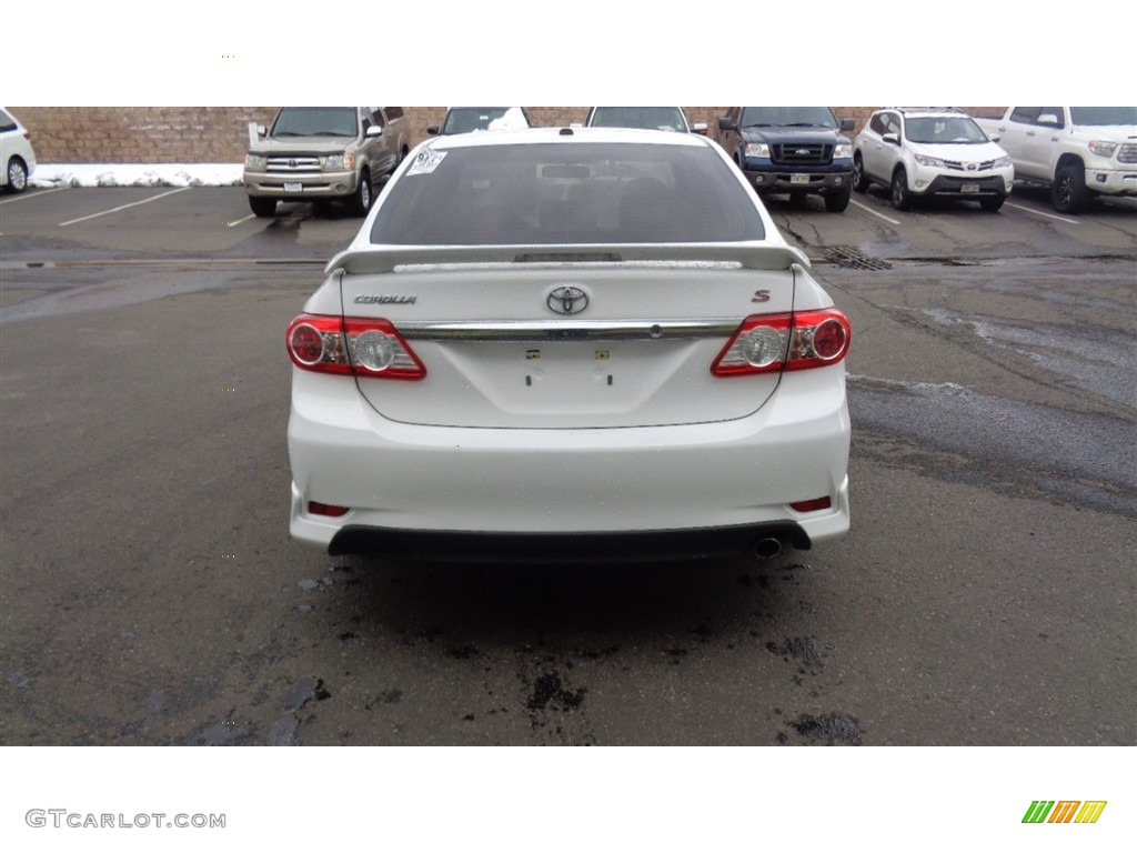 2013 Corolla S - Super White / Dark Charcoal photo #6