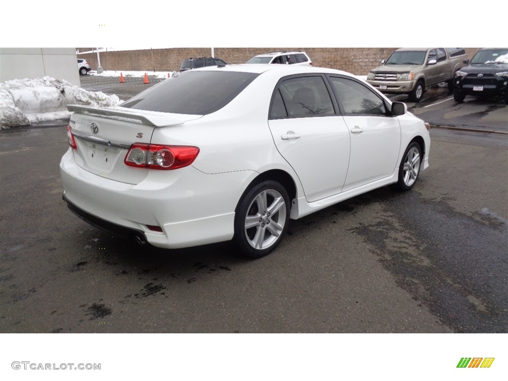 2013 Corolla S - Super White / Dark Charcoal photo #7
