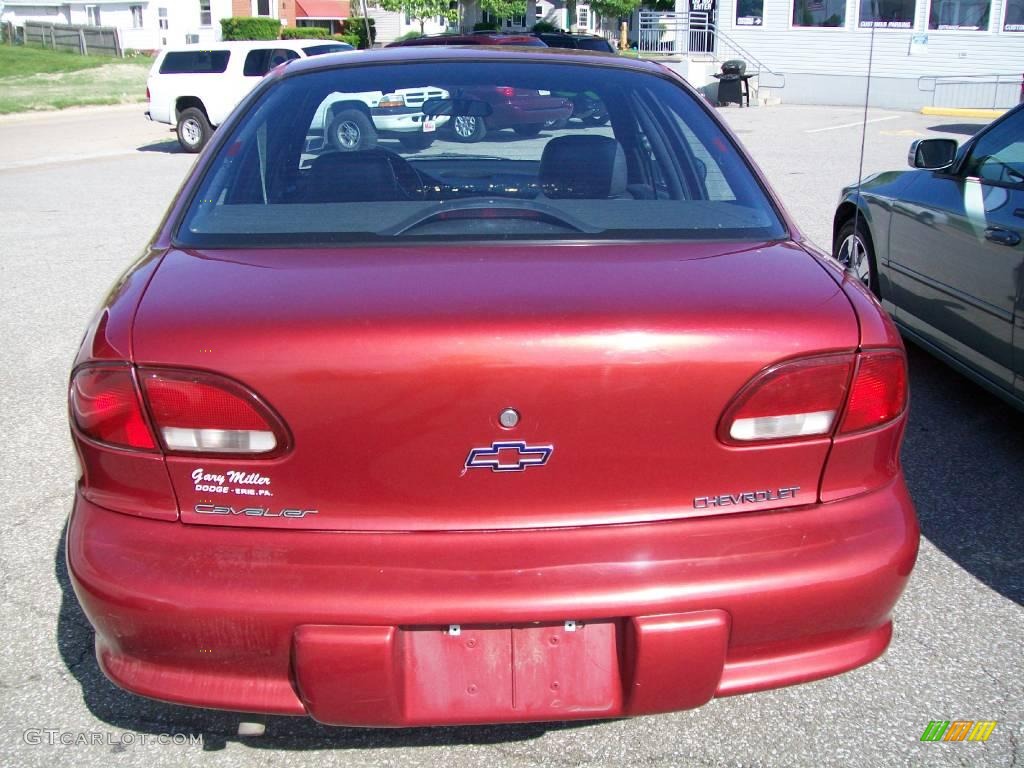 1996 Cavalier Sedan - Cayenne Red Metallic / Dark Gray photo #3