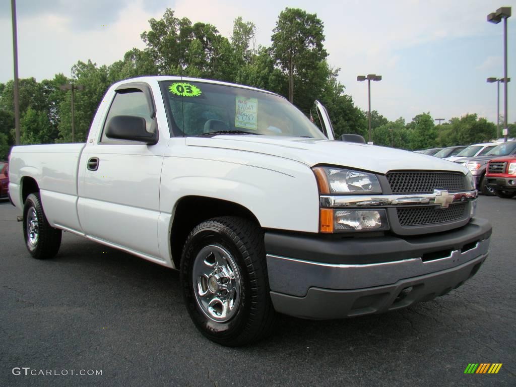 2003 Silverado 1500 Regular Cab - Summit White / Dark Charcoal photo #1