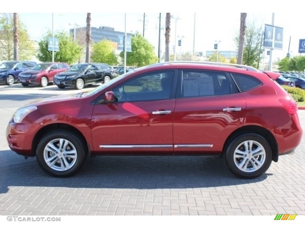 2012 Rogue SV - Cayenne Red / Black photo #3