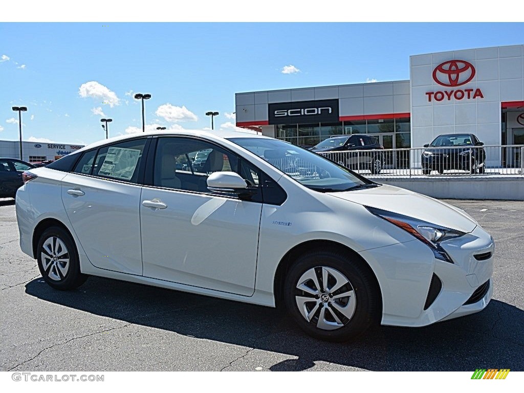 2016 Prius Four - Blizzard Pearl / Harvest Beige photo #1