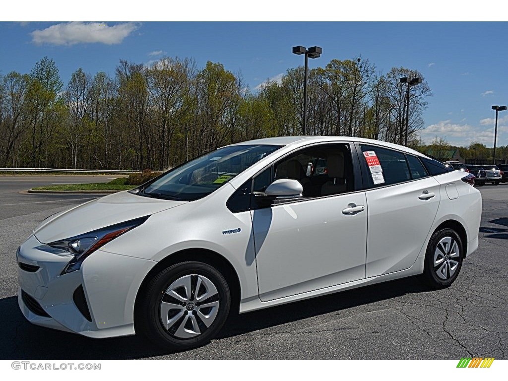 2016 Prius Four - Blizzard Pearl / Harvest Beige photo #3