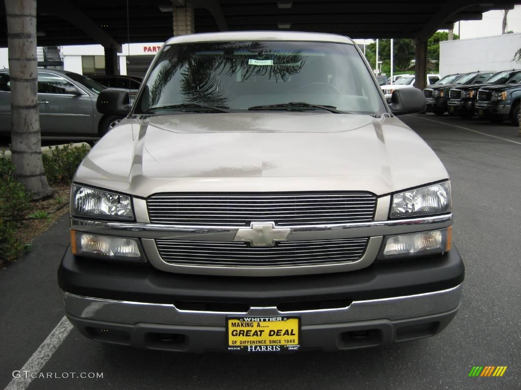 2003 Silverado 1500 LS Extended Cab - Light Pewter Metallic / Dark Charcoal photo #2