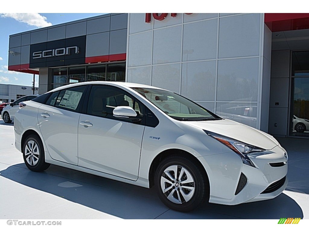 2016 Prius Two - Blizzard Pearl / Harvest Beige photo #1