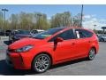 2016 Absolutely Red Toyota Prius v Five  photo #3