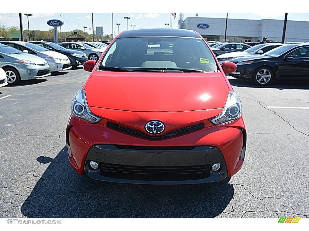 2016 Prius v Five - Absolutely Red / Black photo #4