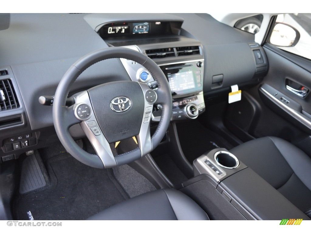 Black Interior 2016 Toyota Prius v Five Photo #111868009