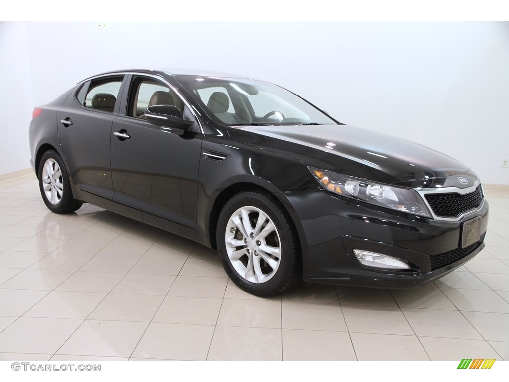 2012 Optima EX - Ebony Black / Beige photo #1