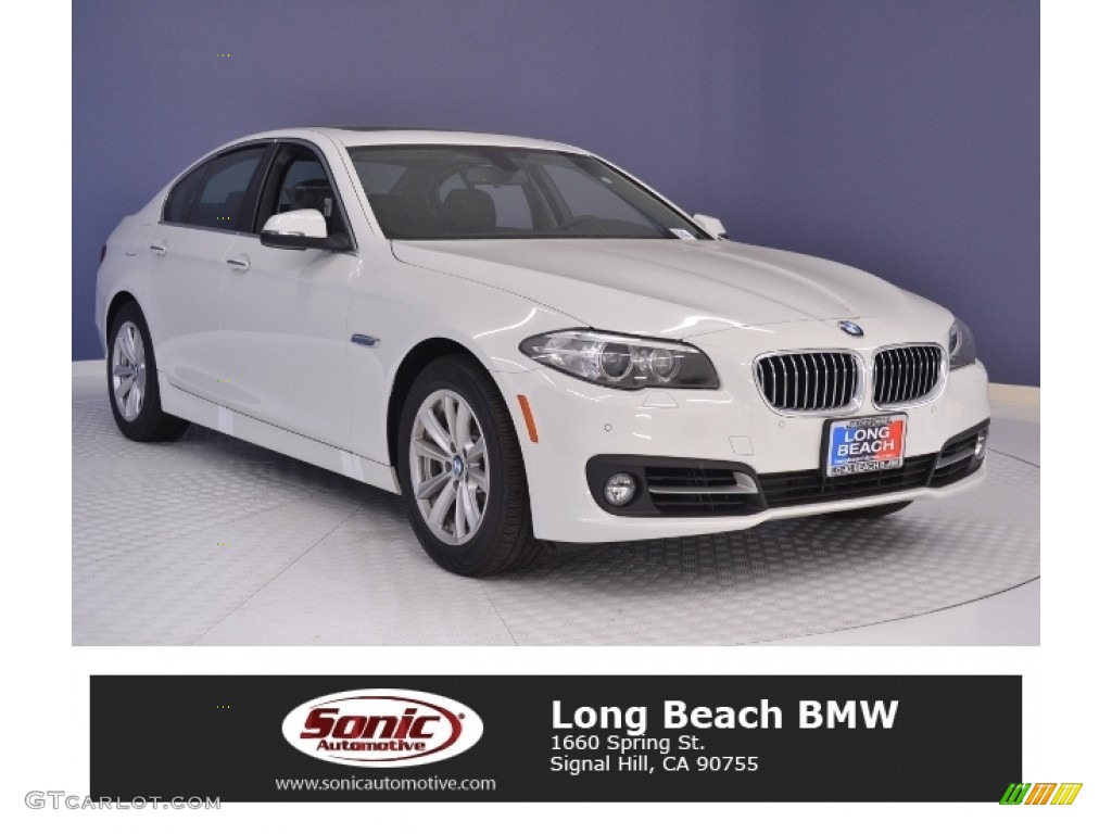 2016 5 Series 535i Sedan - Mineral White Metallic / Black photo #1