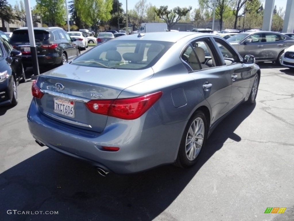 2015 Q50 Hybrid Premium - Hagane Blue / Stone photo #9