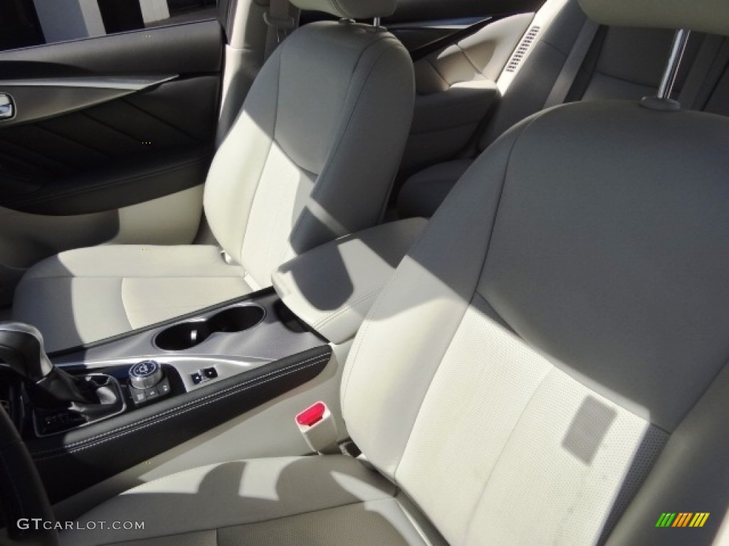 2015 Q50 Hybrid Premium - Hagane Blue / Stone photo #16
