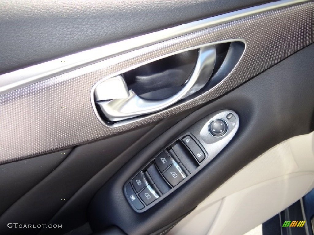 2015 Q50 Hybrid Premium - Hagane Blue / Stone photo #17