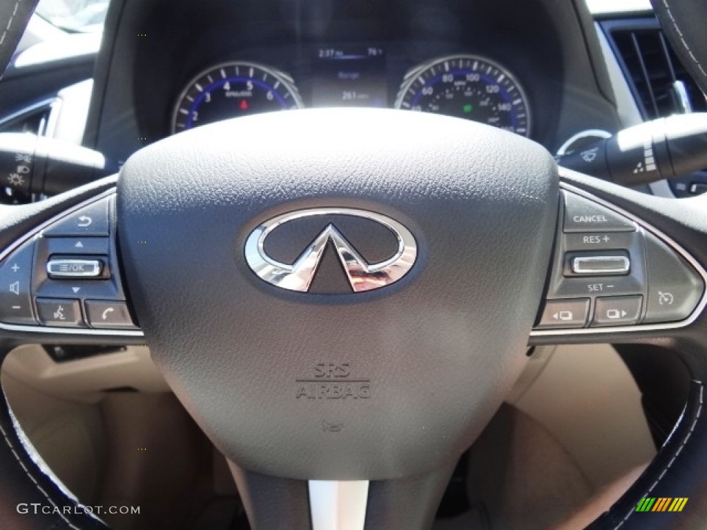 2015 Q50 Hybrid Premium - Hagane Blue / Stone photo #20