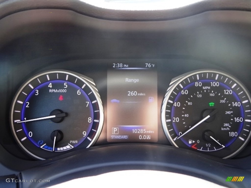 2015 Q50 Hybrid Premium - Hagane Blue / Stone photo #25