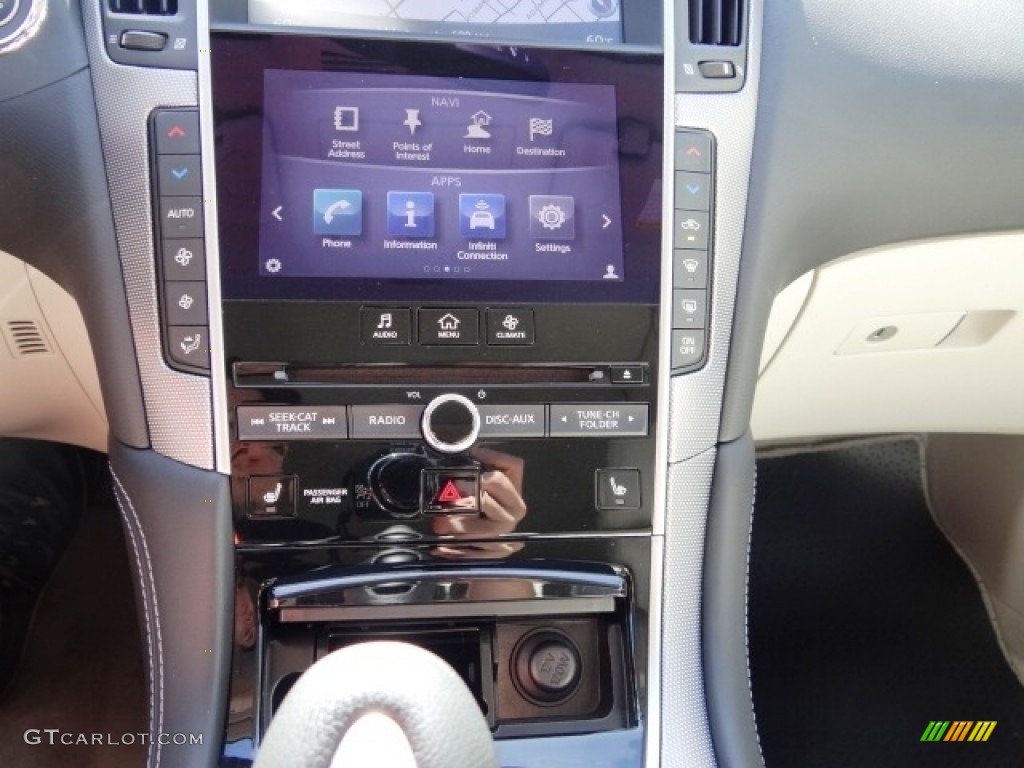 2015 Q50 Hybrid Premium - Hagane Blue / Stone photo #32