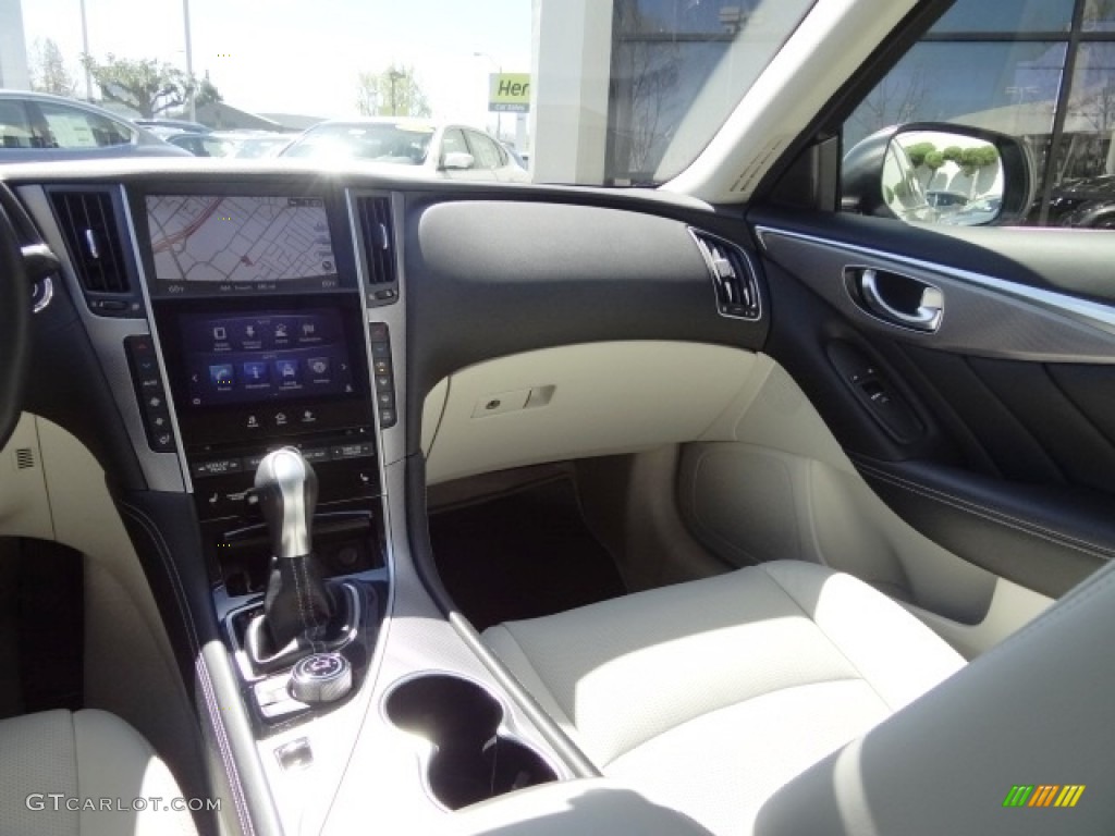 2015 Q50 Hybrid Premium - Hagane Blue / Stone photo #41