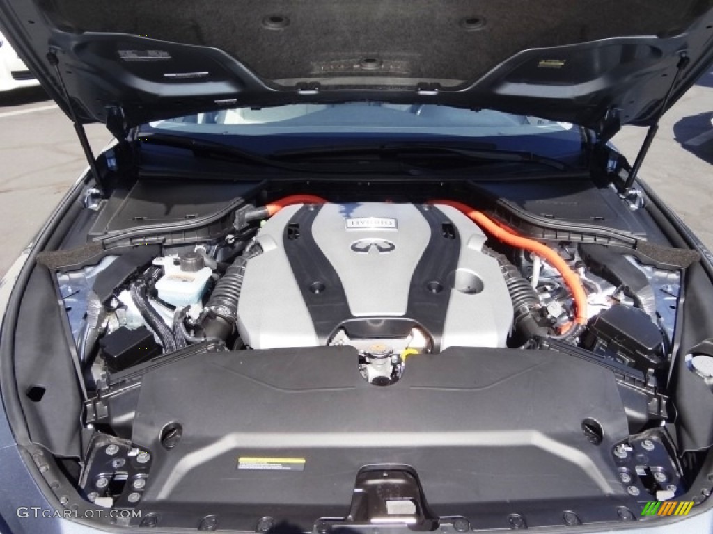 2015 Q50 Hybrid Premium - Hagane Blue / Stone photo #48