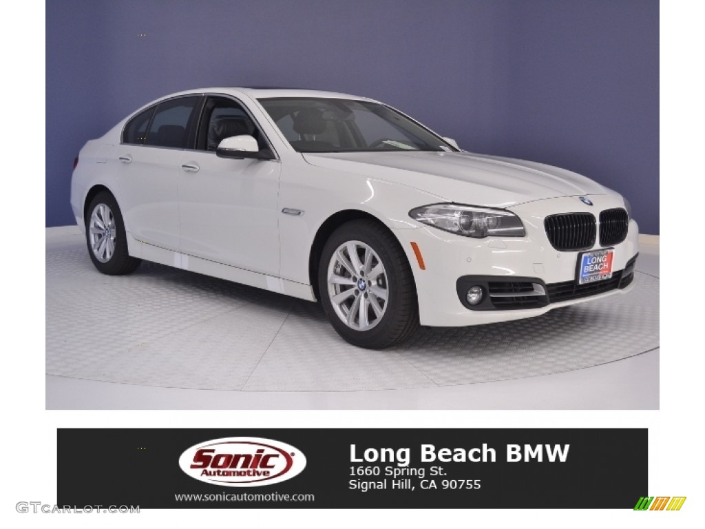 2016 5 Series 528i Sedan - Mineral White Metallic / Black photo #1