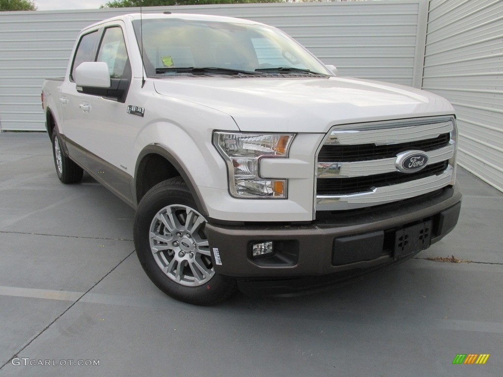 2016 F150 Lariat SuperCrew - White Platinum / Black photo #2
