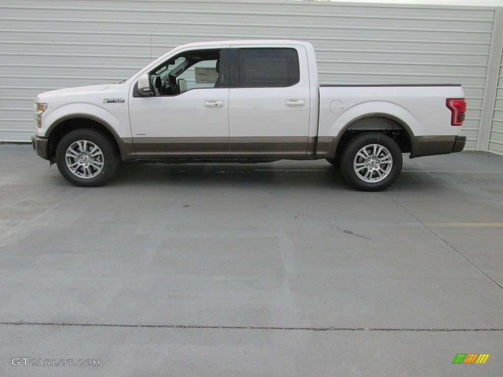 2016 F150 Lariat SuperCrew - White Platinum / Black photo #6