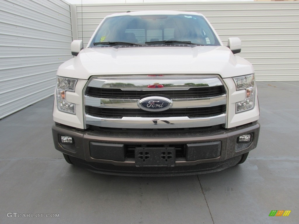 2016 F150 Lariat SuperCrew - White Platinum / Black photo #8