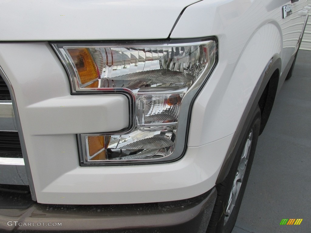 2016 F150 Lariat SuperCrew - White Platinum / Black photo #9