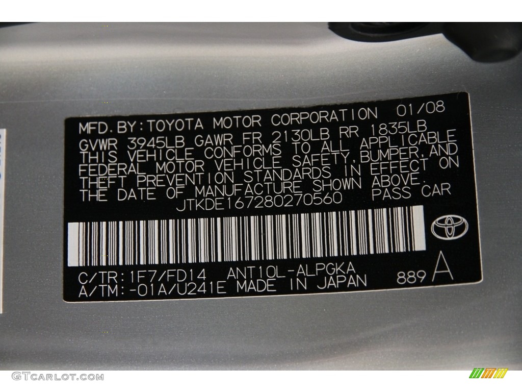 2008 tC  - Classic Silver Metallic / Dark Charcoal Gray photo #19