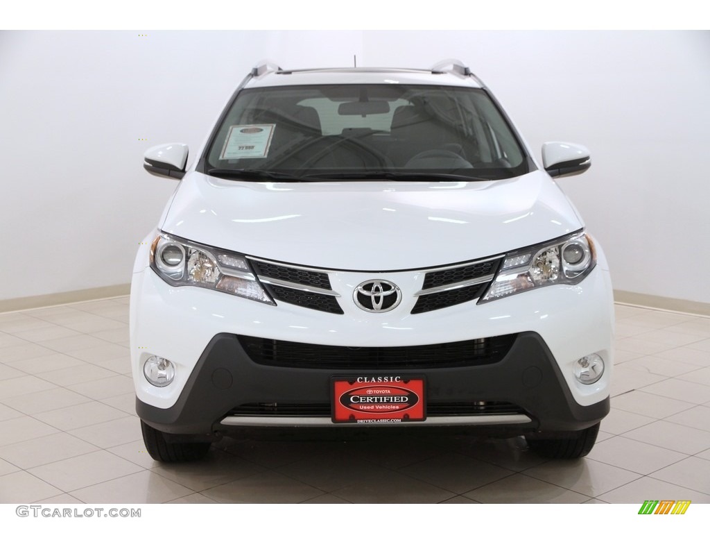2013 RAV4 XLE AWD - Super White / Black photo #2