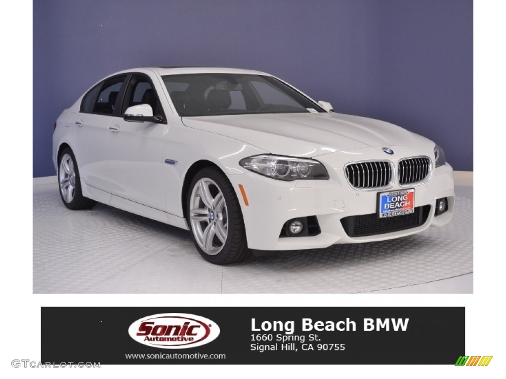 2016 5 Series 535i Sedan - Alpine White / Black photo #1