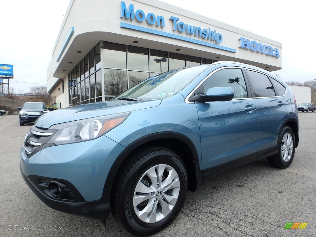 2014 CR-V EX-L AWD - Mountain Air Metallic / Beige photo #1