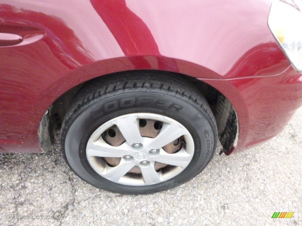 2008 Accent GLS Sedan - Wine Red / Gray photo #9