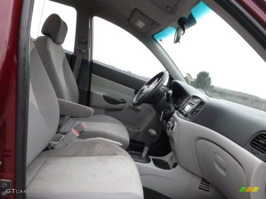 2008 Accent GLS Sedan - Wine Red / Gray photo #12