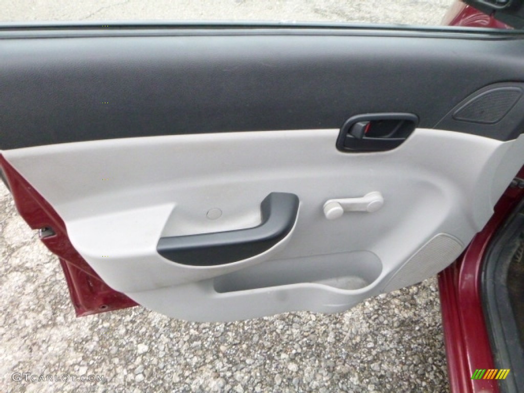 2008 Accent GLS Sedan - Wine Red / Gray photo #15