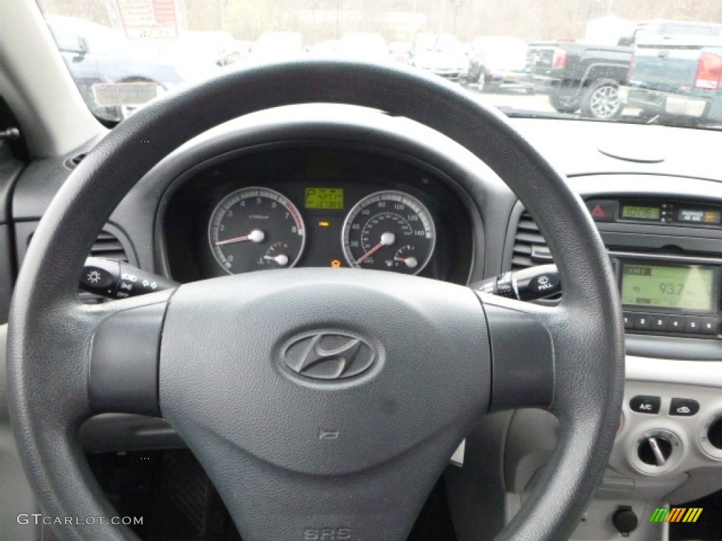 2008 Accent GLS Sedan - Wine Red / Gray photo #19
