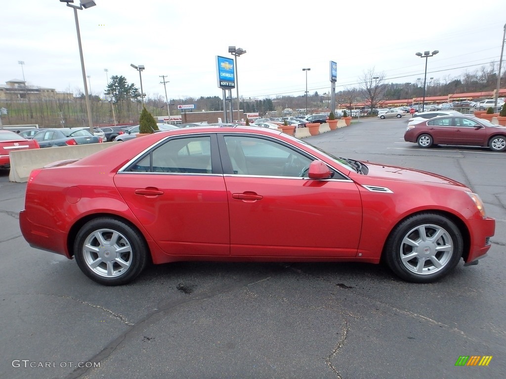 2008 CTS 4 AWD Sedan - Crystal Red / Cashmere/Cocoa photo #9
