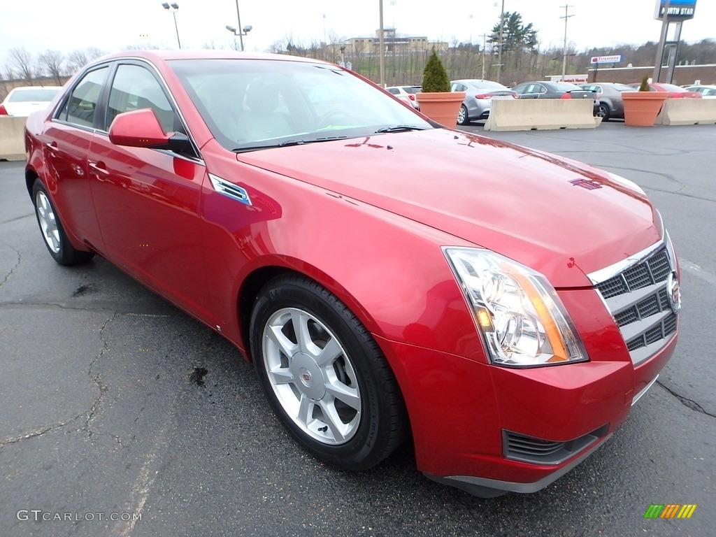 2008 CTS 4 AWD Sedan - Crystal Red / Cashmere/Cocoa photo #10