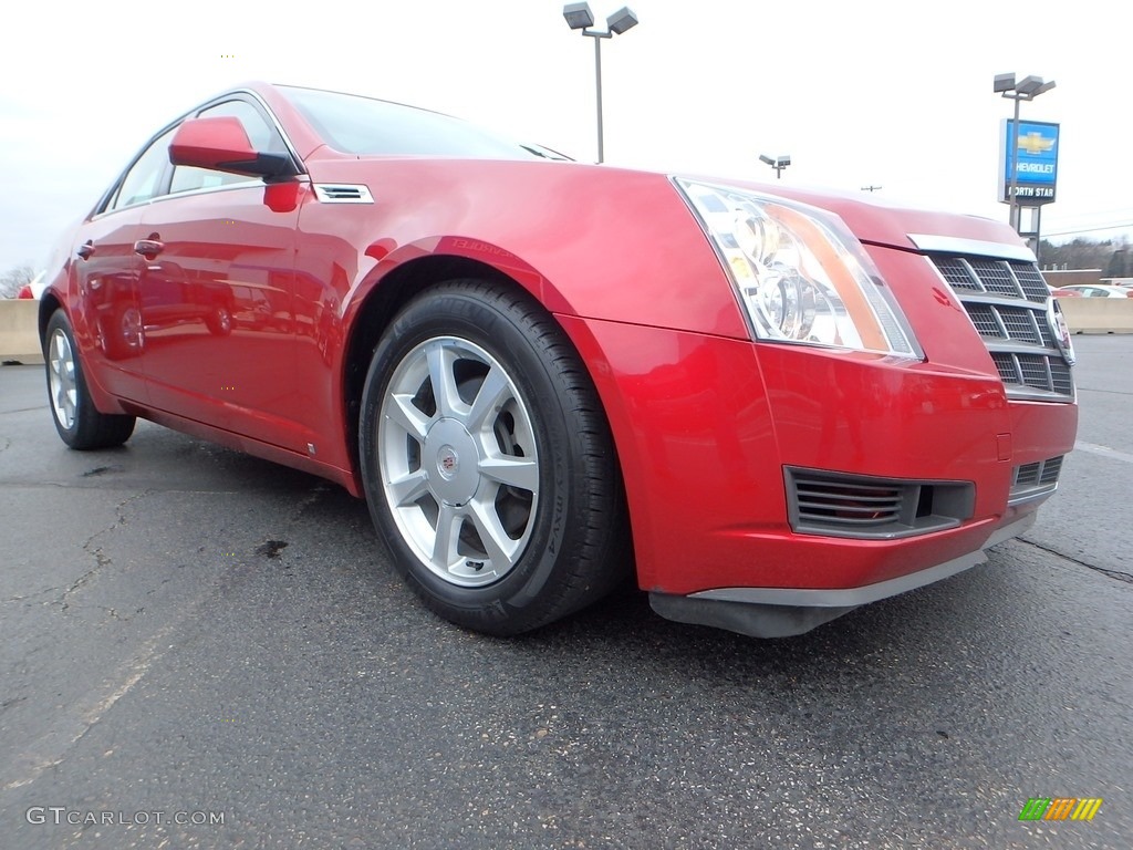 2008 CTS 4 AWD Sedan - Crystal Red / Cashmere/Cocoa photo #11