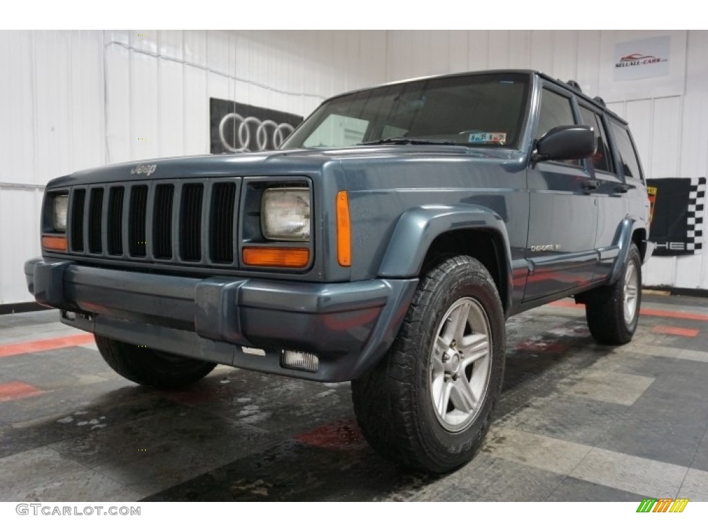 2001 Cherokee Classic 4x4 - Steel Blue Pearl / Agate photo #3