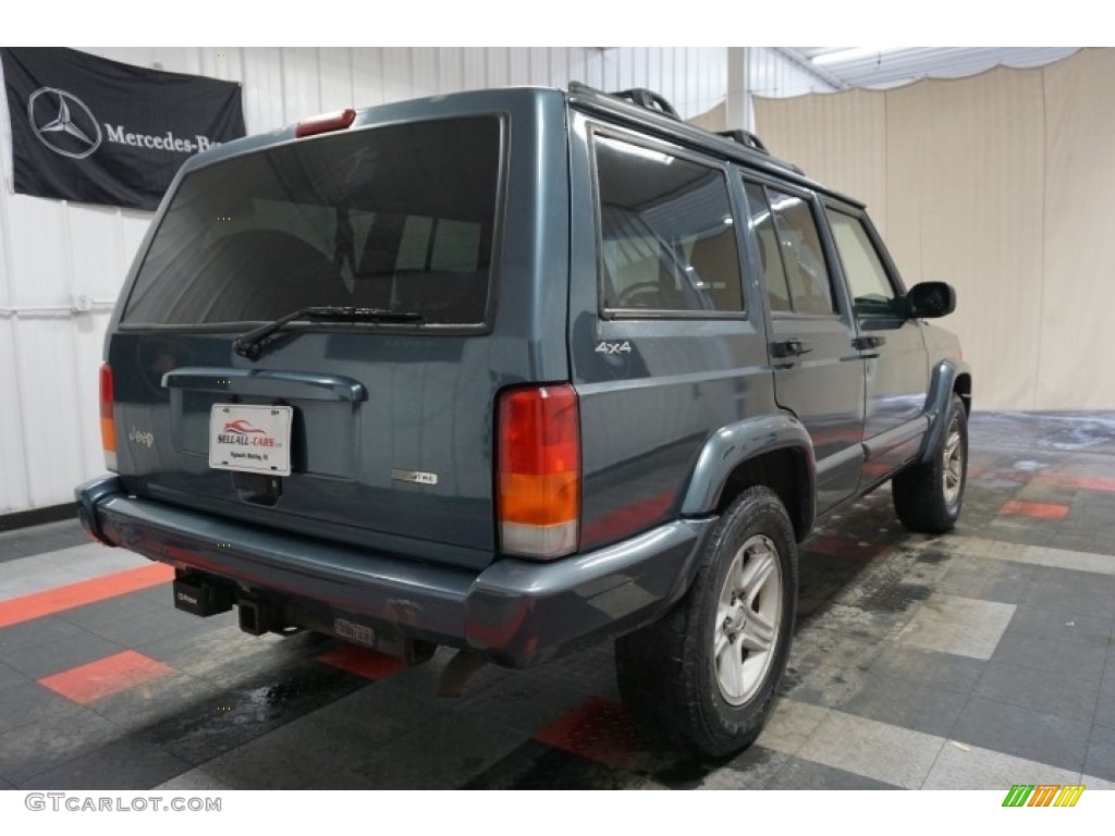 2001 Cherokee Classic 4x4 - Steel Blue Pearl / Agate photo #8