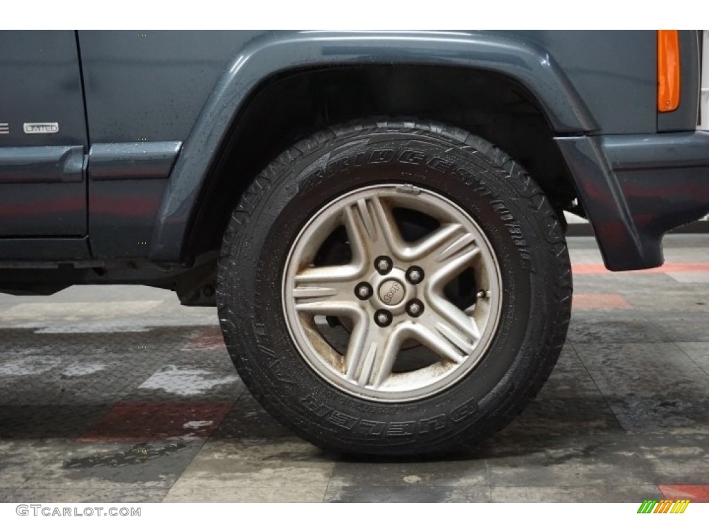 2001 Cherokee Classic 4x4 - Steel Blue Pearl / Agate photo #64