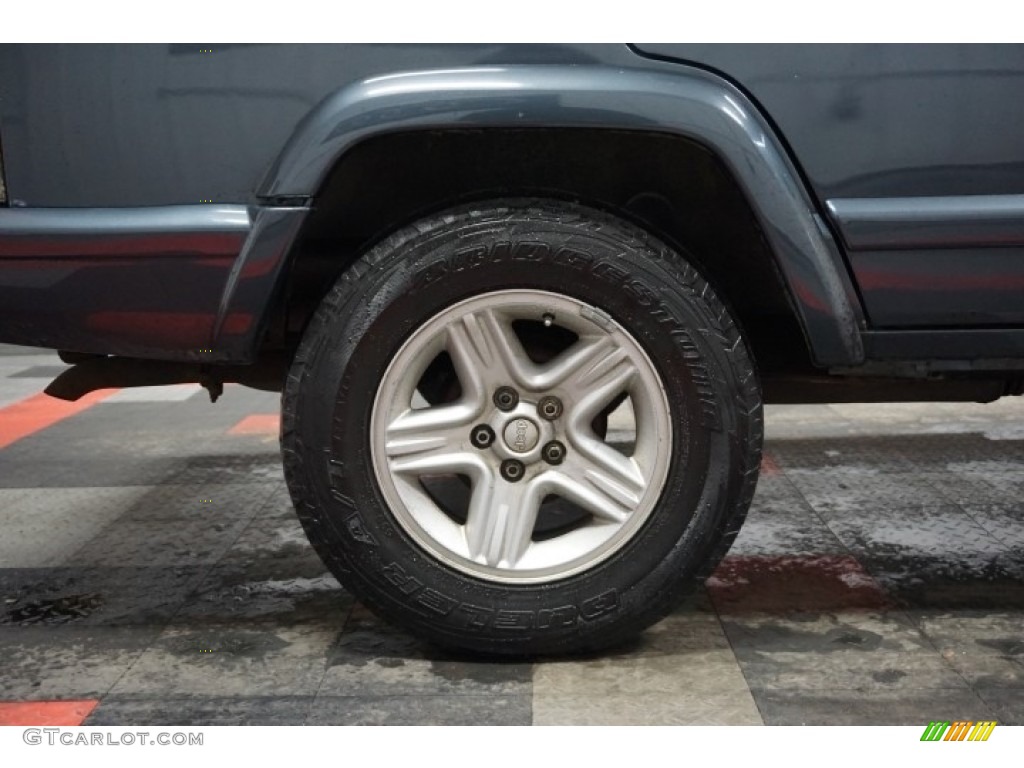 2001 Cherokee Classic 4x4 - Steel Blue Pearl / Agate photo #73