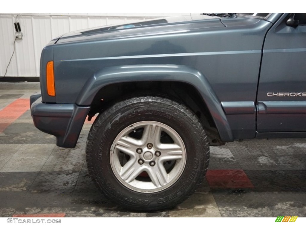 2001 Cherokee Classic 4x4 - Steel Blue Pearl / Agate photo #95