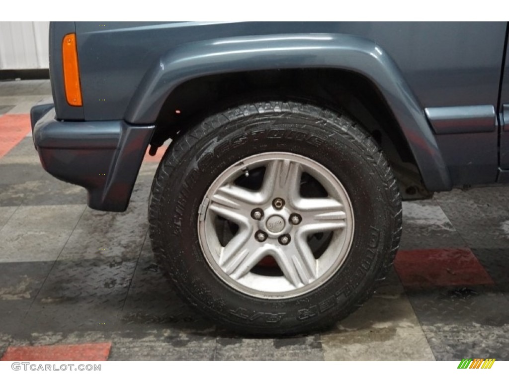 2001 Cherokee Classic 4x4 - Steel Blue Pearl / Agate photo #96