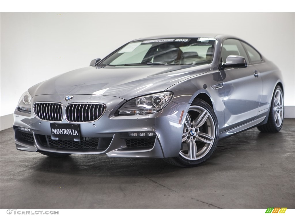 2013 6 Series 640i Coupe - Space Gray Metallic / Black photo #13