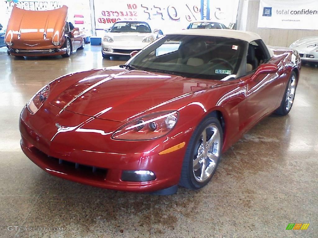 2009 Corvette Convertible - Crystal Red Metallic / Ebony/Cashmere photo #8